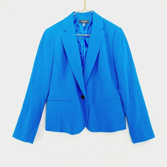 Nine West Jackets & Blazers - Nine West Blue Suit Jacket Blazer Style Formal Women Classic Cut Z24